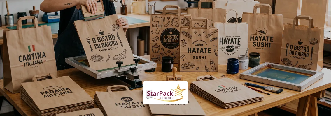 personalizar sacos de papel para restaurantes