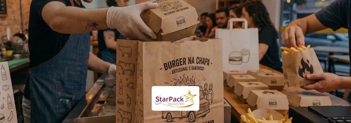 Sacos de papel para hamburgueria